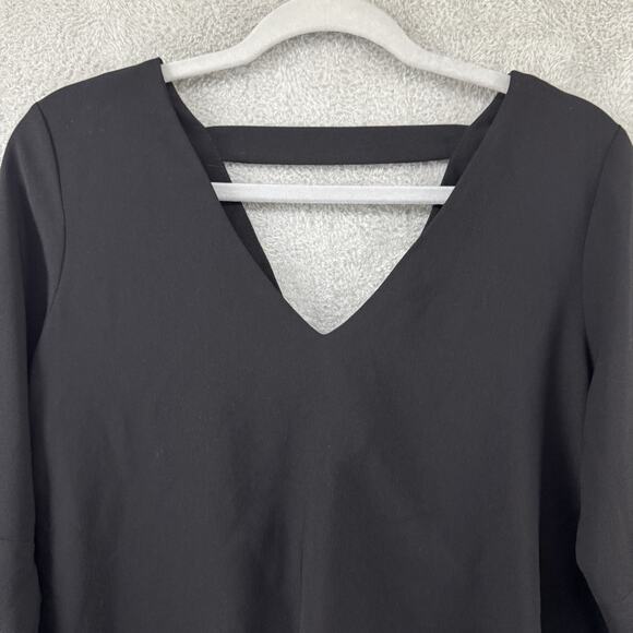 Miss Selfridge Top Womens US6 Black Pullover V-Neck Flare Sleeve Witchy - Picture 3 of 12